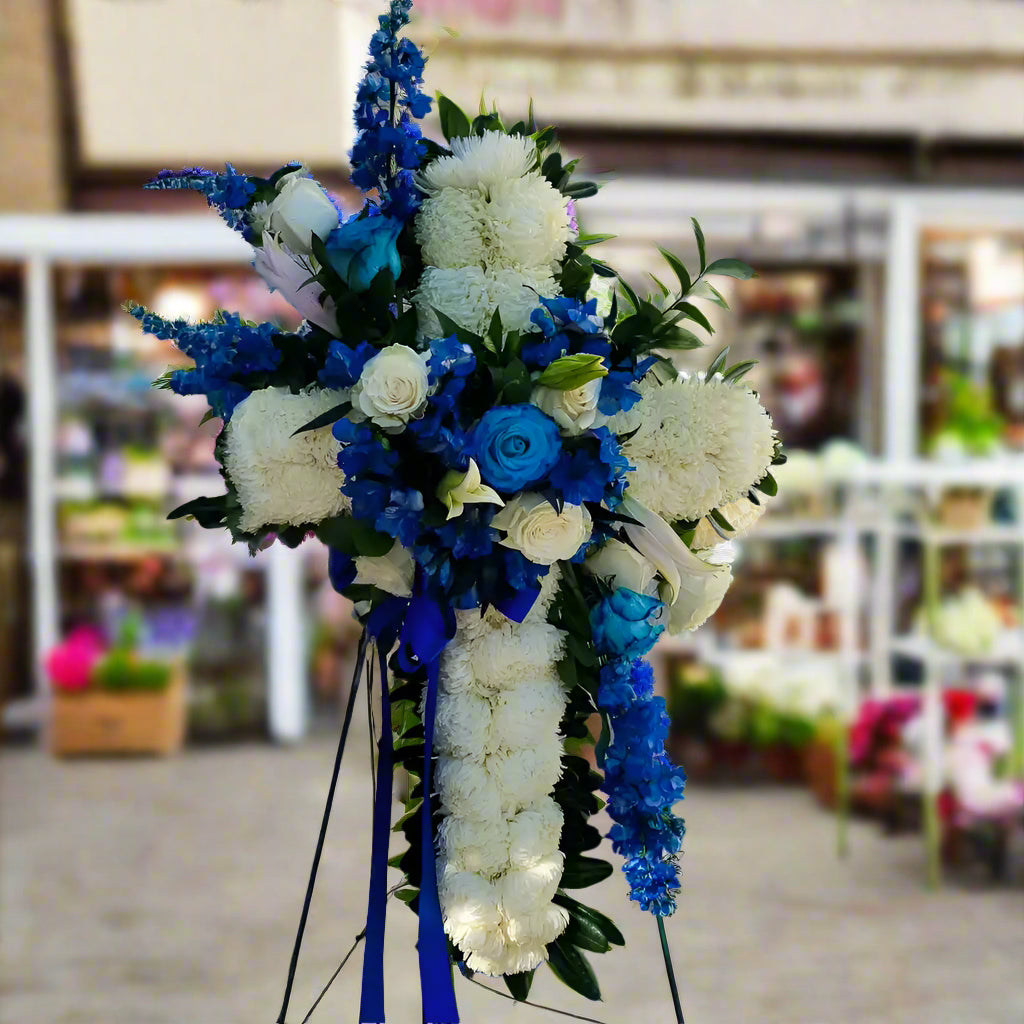 Blue Cross Stand