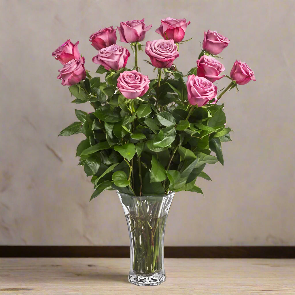 Dozen Long Stemmed Lavender Roses