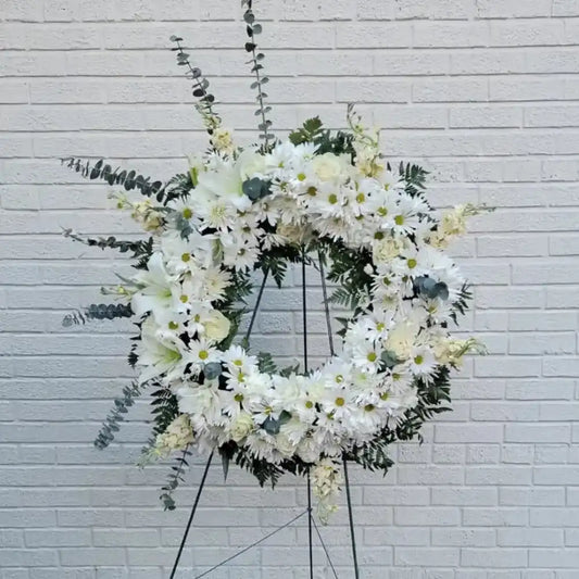 White Standing Wreath